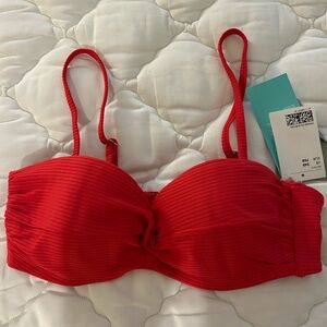 H&M Red Bandeau Swim Top